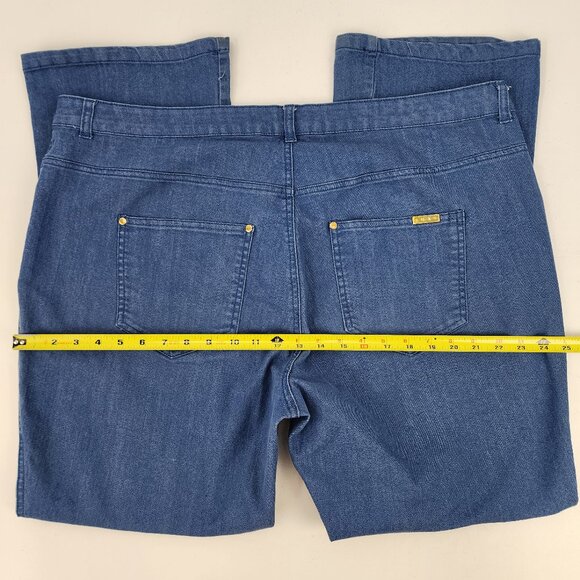 IMAN Global Chic Womens Plus 2X 42x30 Chambray Stretch Boot Cut Pull On Jeans - Picture 7 of 12